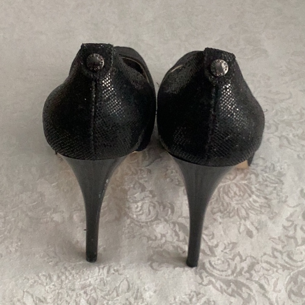 Michael Kors Black Open-Toe High Heel Pumps - Picture 3 of 9